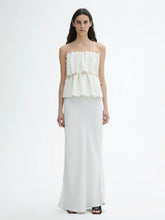 Load image into Gallery viewer, House of Dagmar Sculpted Tube Top, White