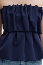 Load image into Gallery viewer, Dagmar Sculpted Tube Top, Navy Blue