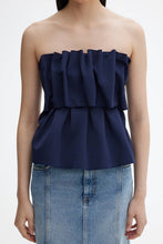 Load image into Gallery viewer, Dagmar Sculpted Tube Top, Navy Blue