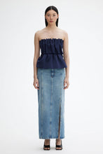 Load image into Gallery viewer, Dagmar Sculpted Tube Top, Navy Blue