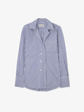 Load image into Gallery viewer, DAGMAR Asymmetric Shirt, Deep Blue/White