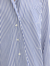 Load image into Gallery viewer, DAGMAR Asymmetric Shirt, Deep Blue/White