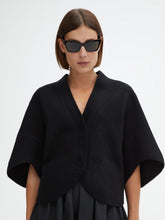 Load image into Gallery viewer, DAGMAR Short Wool Cardigan, Black