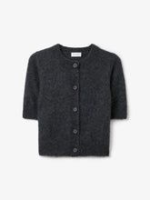Load image into Gallery viewer, DAGMAR Brushed Cardigan Top, Dark Grey Melange