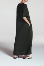 Load image into Gallery viewer, ASCENO Mina Dress Sea Moss Green Linen