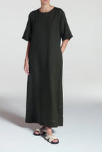 Load image into Gallery viewer, ASCENO Mina Dress Sea Moss Green Linen