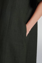 Load image into Gallery viewer, ASCENO Mina Dress Sea Moss Green Linen