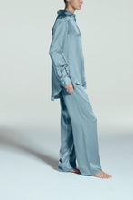 Load image into Gallery viewer, ASCENO London Top, Dust Blue Silk