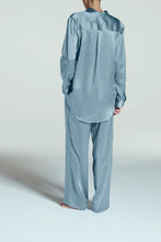 Load image into Gallery viewer, ASCENO London Top, Dust Blue Silk