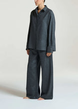 Load image into Gallery viewer, ASCENO Maya Oversized Collard Shirt, Charcoal