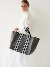 Load image into Gallery viewer, Rue de Verneuil Traversée L - Flannel Equestrian Striped Grey