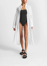 Load image into Gallery viewer, ASCENO Allegra Shirt Dress, White Cotton
