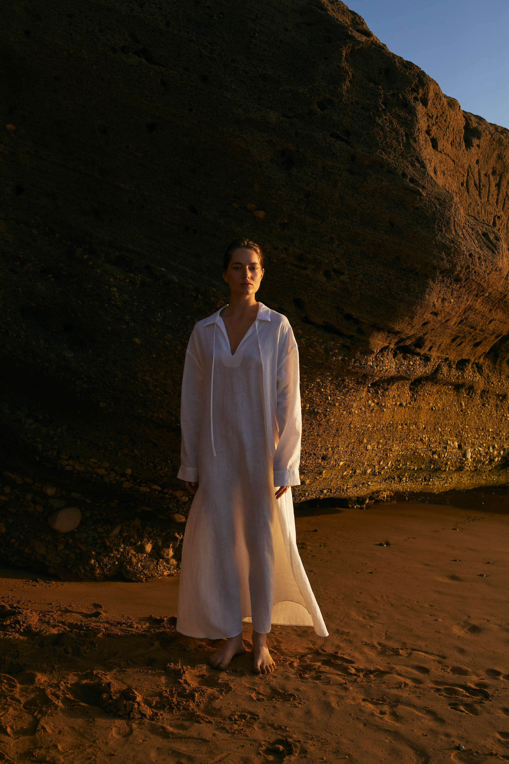 asceno linen dress Lisbon Dress, White Organic Sydney Sweeney Sparks More sleeveless bodice and a VENDOR COLOR-RA Size:2X (18-20)