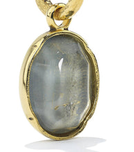Load image into Gallery viewer, Goossens Talisman Cabochon Earrings - Denim Blue