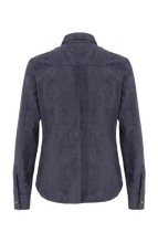 Load image into Gallery viewer, FRAUENSCHUH Fanny Suede Leather Shirt, Midnight