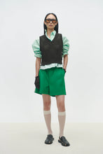 Load image into Gallery viewer, CORDERA Checkered Cotton & Cashmere Waistcoat, Dark Moss