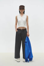 Load image into Gallery viewer, CORDERA Checkered Cotton & Cashmere Waistcoat, off White