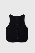 Load image into Gallery viewer, CORDERA Boat-Neck Waistcoat, Black