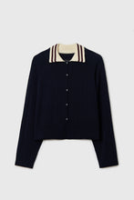 Load image into Gallery viewer, CORDERA Organic Cotton Long sleeve Polo, Navy