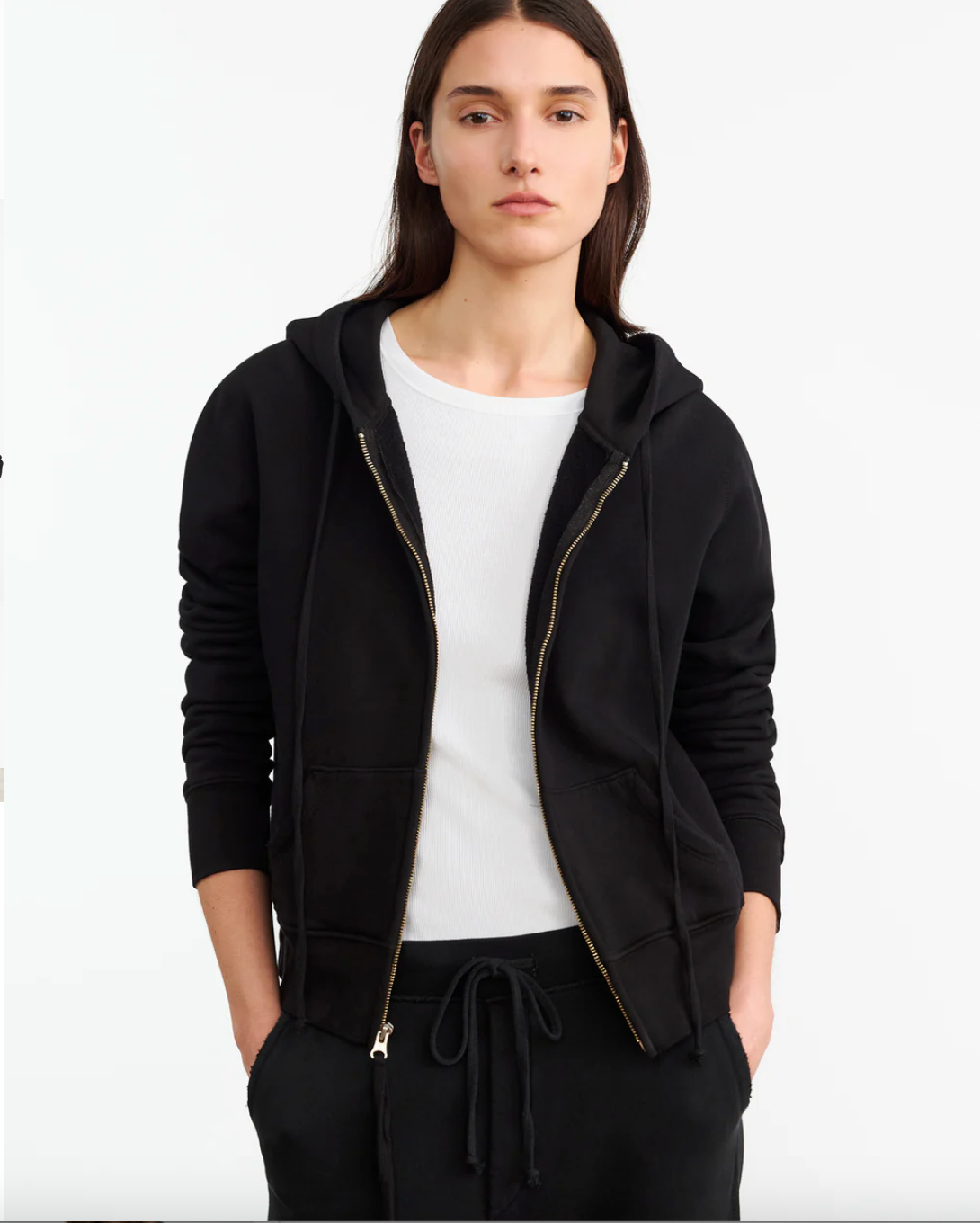 Nili Lotan Callie Zip Up Hoodie - Washed Black – M. STUDIO