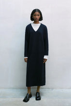 Load image into Gallery viewer, CORDERA Baby Alpaca Knit Dress, Navy