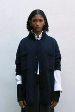 Load image into Gallery viewer, CORDERA Baby Alpaca Polo Jacket Navy