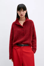 Load image into Gallery viewer, CORDERA Baby Alpaca Polo Sweater, Dahlia