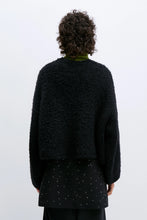 Load image into Gallery viewer, CORDERA Teddy Cropped Cardigan, Black