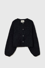 Load image into Gallery viewer, CORDERA Teddy Cropped Cardigan, Black