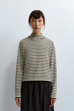 Load image into Gallery viewer, CORDERA Cotton Striped Turtleneck