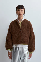 Load image into Gallery viewer, CORDERA Teddy Cropped Cardigan, Acorn
