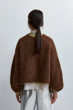 Load image into Gallery viewer, CORDERA Teddy Cropped Cardigan, Acorn