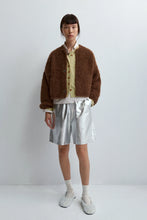 Load image into Gallery viewer, CORDERA Teddy Cropped Cardigan, Acorn