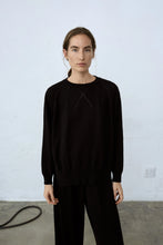 Load image into Gallery viewer, CORDERA Silk Fretwork Sweater - Black