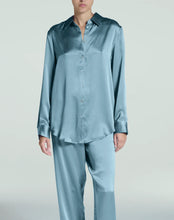 Load image into Gallery viewer, ASCENO London Top, Dust Blue Silk
