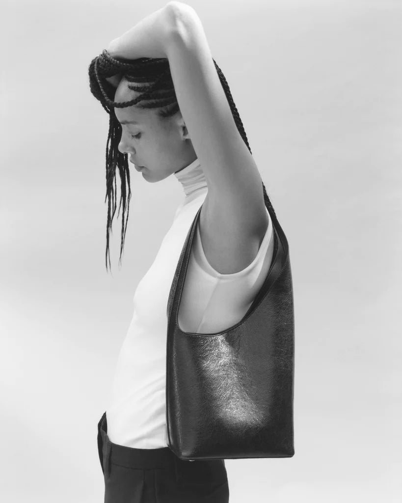 Aesther Ekme Demi Lune - Crackled Black – M. STUDIO Aesther Ekme Demi Lune - Crackled Black – M. STUDIO