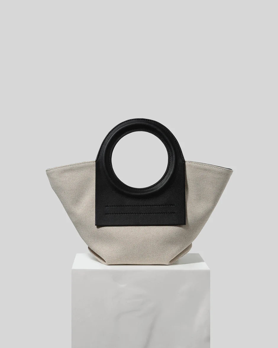 HEREU CALA MINI- Mini Canvas-Leather Tote – M. STUDIO