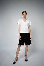Load image into Gallery viewer, Santicler Magda V-Neck Tee, White