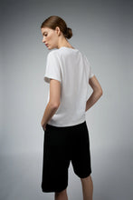 Load image into Gallery viewer, Santicler Magda V-Neck Tee, White