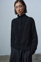Load image into Gallery viewer, CORDERA Cable Knit Sweater - Black