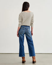Load image into Gallery viewer, Nili Lotan Arlette Long Sleeve Shirt - Olive Stripe
