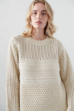 Load image into Gallery viewer, Wol Hide Mixed Stitch Pullover - Ecru