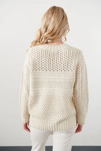 Load image into Gallery viewer, Wol Hide Mixed Stitch Pullover - Ecru
