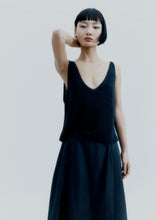 Load image into Gallery viewer, CORDERA Linen Tank Top - Black