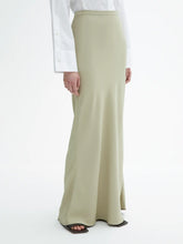 Load image into Gallery viewer, House of Dagmar Shiny Long Skirt, Slate Green
