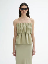 Load image into Gallery viewer, House of Dagmar Sculpted Tube Top, Slate Green
