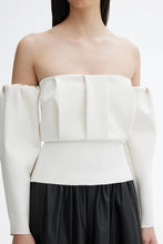 Load image into Gallery viewer, DAGMAR Sculpted Top, White
