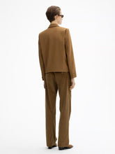Load image into Gallery viewer, DAGMAR Short Pleated Blazer - Tobacco Brown
