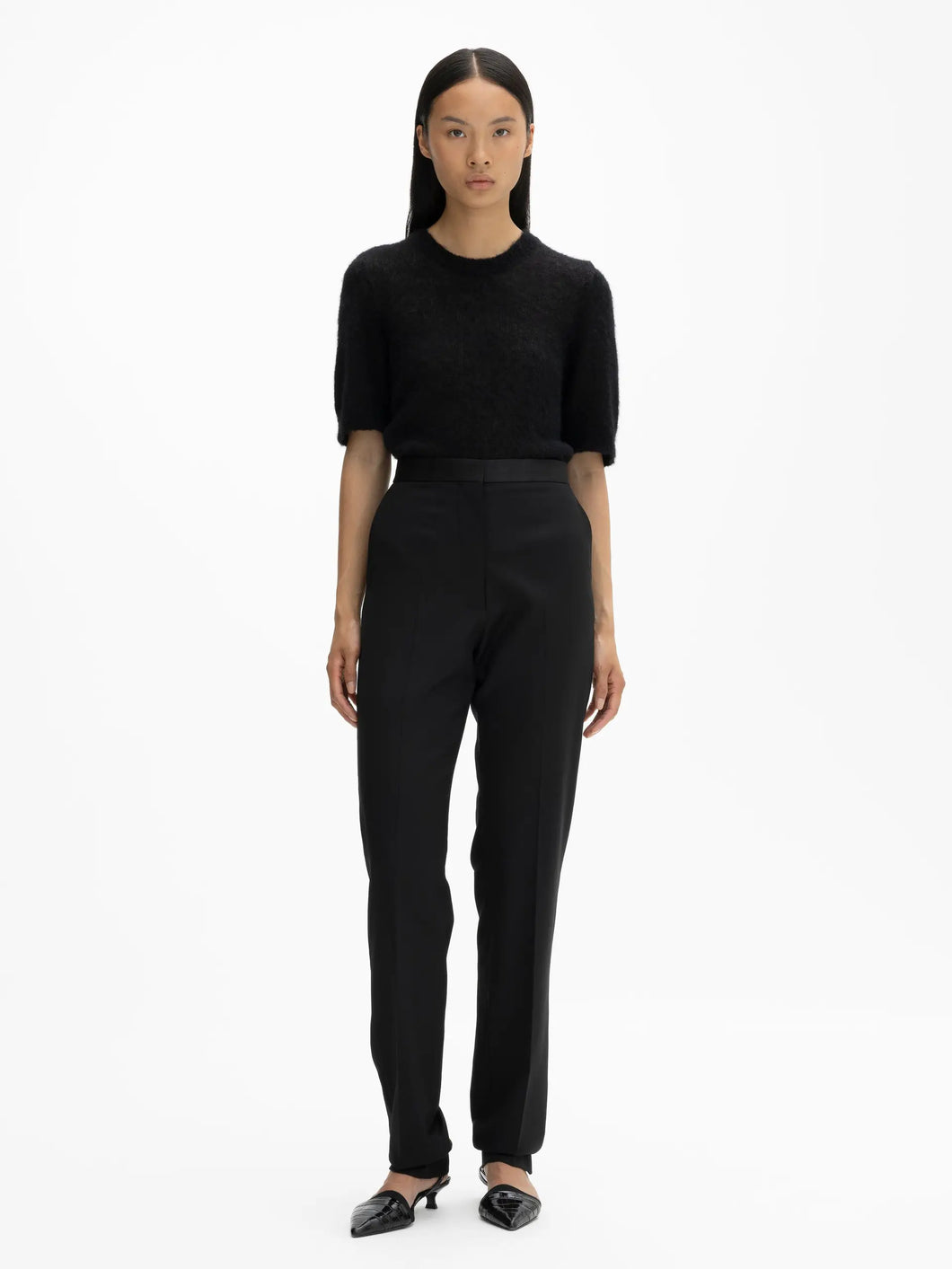 DAGMAR Tuxedo Trousers, Black
