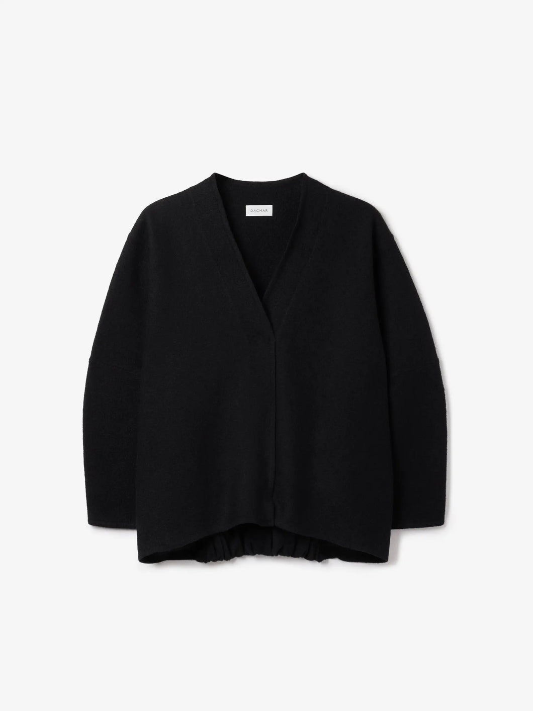DAGMAR Long Wool Cardigan, Black